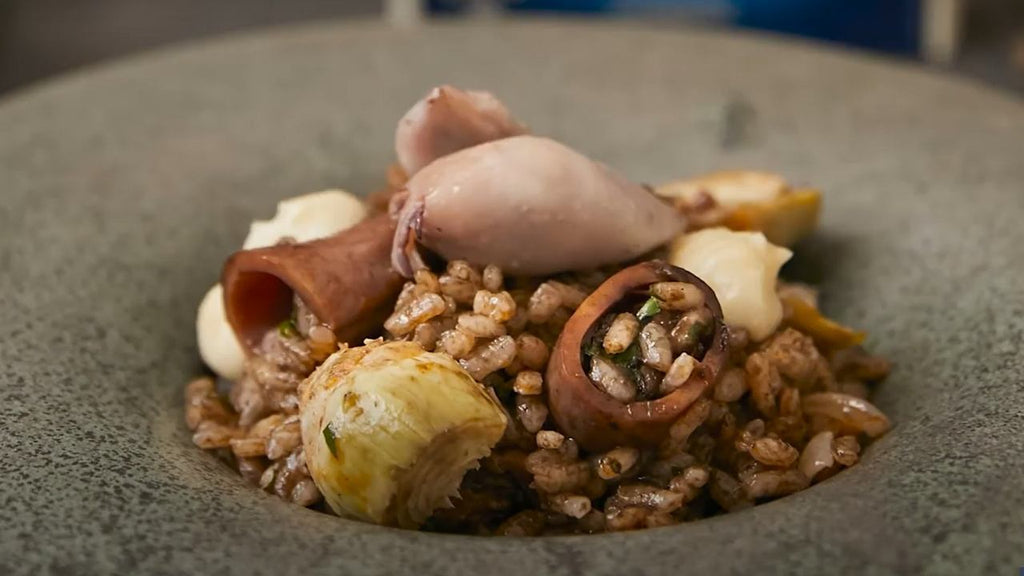 Rezept für Reis mit Chipirones und Alioli