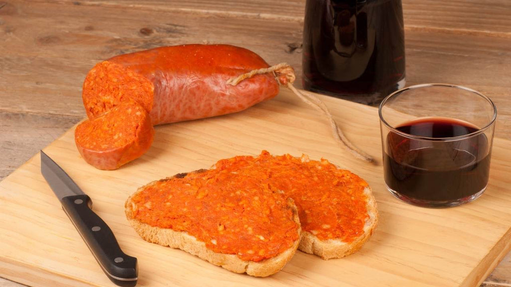 Tosta mit Sobrasada aus Mallorca und Honig spanisches Rezept