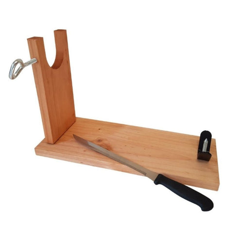 Wooden Ham Holder with Ham Knife