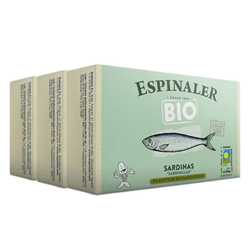 Small Sardines in organic olive oil 16/20 115g