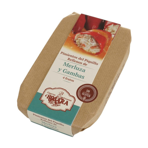 Piquillo peppers stuffed with hake and prawns 250g